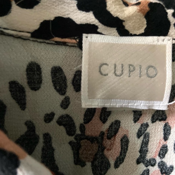 CUPID sleeveless leopard print blouse  SZ  42  XXL - Picture 9 of 10